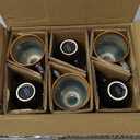 theterra Ceramic Coffee Mugs Set of 6, 12oz Handmade Coffee Cups with Handle for Latte, Tea, Milk, Beer, Hot Cocoa, Coca Mocha