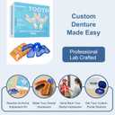 Custom Partial Dentures for Missing Teeth Removable Flipper Tooth, Clip-In Teeth Replacement, Natural Looking Temporary Tooth Solution for Front or Back Teeth (1 Tooth)