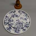 Crapyt Ceramic Cake Stand Round Cake Display Stand Dessert Display Cupcake Stands for Cakes, Fruits, Snacks Mini Cake Stand7.874.13" (Brown and White)