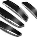 4 Pcs Status High Glossy Slim Door Edge Guards Bumper Protector Trim Guard Sticker Molding Black Color for Motors Auto Vehicle