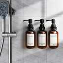 Supforce Shampoo and Conditioner Dispenser, 16.9oz Refillable Shampoo and Conditioner Bottles with Matte Pump and Funnel, Modern Shower Dispenser with Waterproof Labels for Hotel Home Bathroom