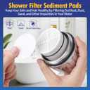 High Output Shower Filter Replacement Compatible With AquaBliss SF400 & SF500, For Hard Water Remove Chlorine And Other Impurities, 2 Pack Shower Filter + 10 Pack Sediment Pads