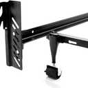 2 Pcs Down Hook Bolt-On to Hook-On Conversion Bracket for Headboard or Footboard, Adjustable Bed Rail Hook Plate Adapter, Hook Brackets for Attach Bed Rail to Headboard or Footboard