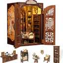 Cutefun Book Nook Kit - DIY Miniature Dollhouse Kit for Bookshelf, Book Nook Kits for Adults & Beginners, Ideal Gift for Book Lovers (Bookshop Memories)