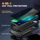 Diaclara Designed for iPhone 13 Pro Max Case, [with Privacy Screen Protector] [Anti Spy] [Military Grade Drop Protection] Heavy Duty Full-Body Shockproof Phone Case, Black