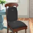 Big Hippo Dining Chair Cushions & Kitchen Chair Cushions Memory Foam Seat Pad with Lumbar Support Pillow - Thickened Non-Slip Rubber Back, Elastic Bands for Home/Office/Outdoor Seats (Black-Set of 1)