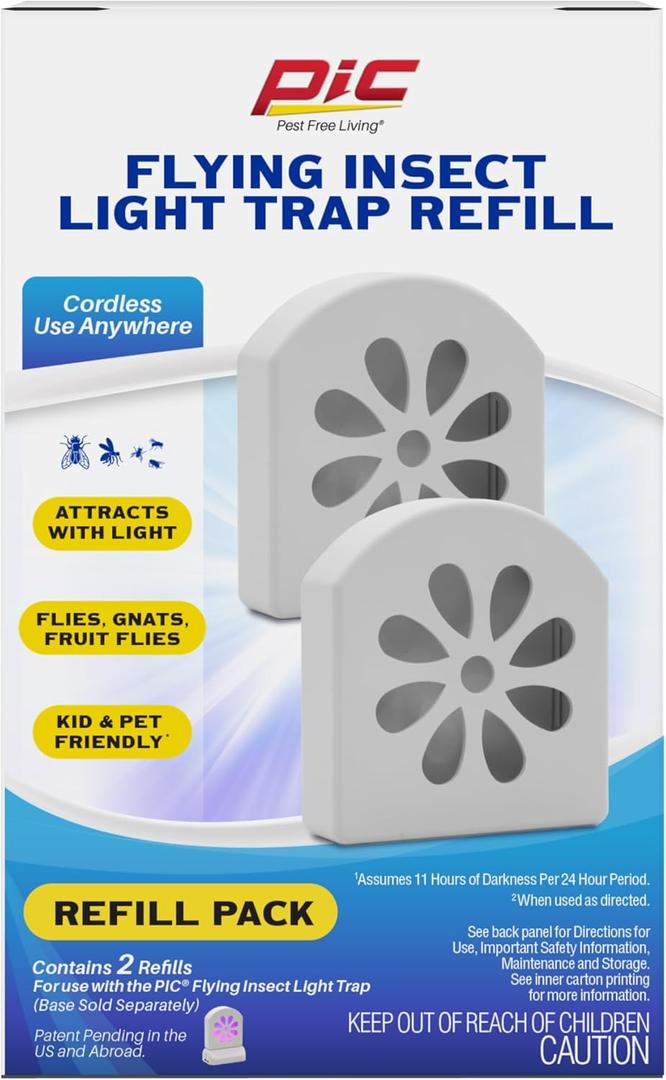 Portable Insect Trap Refill, Sticky Flying Insect Trap (2 Refill Cartridges)