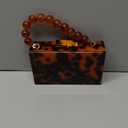 Oweisong Women Acrylic Clutch Purse Formal Wedding Evening Handbag Marble Party Shoulder Crossbody Bag with Bead Chain