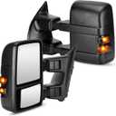 Heated Towing Mirrors for Ford F 250 F 350 F 450 F 550 Super Duty 2008-2016
Adjustable & Heated Glass, Telescoping & Folding, Side Tow Mirror Pair set with Turn Signal (Black)