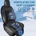 Cooling Car Seat Cover Front Seat, 12V-24V Ventilated Car Seat Cooler with Turbo Fan, Breathable Mesh Fabric Cooled Seat Cushion, 3-Speed Adjustable Airflow, Universal Fit for Cars, SUVs, Trucks