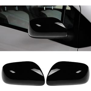 2PCS Compatible with Toyota Yaris Side Mirror Cover 2006 2007 2008 2009 2010 2011, Driver and Passenger for Toyota Yaris Rearview Mirror Caps Clip-on Replacement - Glossy Black