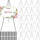 AROIC 63 "Easel Stand for Display, 20 Pack Portable Foldable Metal Easel, Easels for Signs Wedding Logos,Arts, Painting,Adjustable Floor Easels with 20 Storage Bag