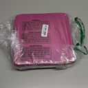 KDD Tablet Pillow Stand with Storage, Foldable iPad Holder for Lap, Desk and Bed, Angle Adjustable Soft Pad Dock with Stylus Mount Compatible with iPad Pro, Air, mini, Book, Phone and Tablet (4-13") (Dark Purple)