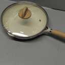 CAROTE 10" Ceramic Frying Pan with Lid, Non Stick Frying Pan Skillet Chef's Pan, Healthy & PFOA/PFAS Free, Induction-Compatible, Taupe