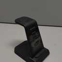 Wireless Charger Samsung Charging Station: 3 in 1 Android Charging Stand with Dimmable Clock - Nightstand Organizer for Galaxy S25 Ultra S24, Galaxy Watch 8 7 6 5 4, Galaxy Buds, Space-Saving Charger (Black)