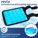 REVIX Knee Ice Pack Wrap, 45-Minute Long-Lasting Ice Pack for Knees with Ice Grid Gel Design, Reusable Gel Ice Wrap for Meniscus Tear, ACL, Cold Therapy for Elbows, Calves & Legs (12" 9.5")