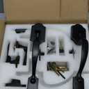 goldenwarm Double Front Door Lock Set, Oil-Rubbed Bronze Double Door Handlewith Dummy, Double Classic Front Door Hardware Set with Reversible Wave Handle Lever, Double Entry Door Lock Set (1 Pack)