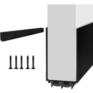 Door Draft Stoppers for Door, 39 Length Weather Stripping Door Seal, Strong Adhesive Door Sweep for Exterior and Interior Doors, Black