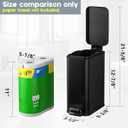 Slim Bathroom Trash Can with Lid Soft Close, 1.6 Gallon Stainless Steel Garbage Can with Removable Inner Bucket, Durable Step Pedal, Small Trash Bins for Toilet, Bedroom, Kitchen, Office