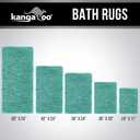 KANGAROO Bathroom Rugs, Chenille Soft Absorbent Bath Rug, Shaggy Shower Mat, Quick Dry Machine Wash Bathmat, Plush Carpet Mats for Tub, Bathtub and Room Home Decor Accessories, 30x20, Turquoise