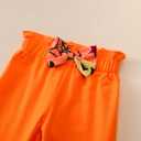 Kislio Toddler Baby Girls Fall Winter Clothes Pumpkin Ghost Shirt Tops Ruffle Pants Set Infant Thanksgiving Outfits 3PCS (6-12 Months)