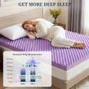 4 Inch Egg Crate Mattress Topper Twin, Gel Infused Memory Foam Mattress Topper for Pressure Relief, Breathable Mattress Pad Bed Topper in a Box, CertiPUR-US Certified, Purple, 38"×75"