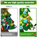 Noiclub 3.6 ft DIY Felt Christmas Tree for Toddlers,2025 Advent Calendar with 32 Removable Ornaments Wall Hanging Xmas Gift Decoration with String Lights (Batteries Not Included)
