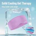 Cooling Eye Mask, Cold Eye Mask for Puffy Eyes, Reusable Ice Eye Masks for Dry Eyes, Relieve Your Migraines and Headaches with Gel Eye Masks Therapy, Long-Lasting Comfort, Purple