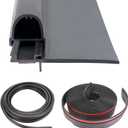RV Slide Out Seal 35 Ft Rubber Camper for Keystone Forest River | 018-312-EKD + 018-341 EK | D-Seal Wiper 1in x 15/16in x 35ft + Base 1/2in x 2.75in x 35ft | Black