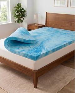4 Inch Full Memory Foam Mattress Topper - Cooling Gel Mattress Pad