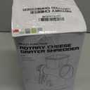 Rotary Cheese Grater Multi-Purpose Stainless Steel Cheese Shredder - Cheese Grater With Handle Effortless Grating of Carrots, Potatoes, Vegetables, and Fruits (White)