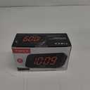 Timex Alarm Clock with Large Display, Digital Alarm Clock for Bedroom Includes 120V Universal Power Adapter (T121B - Black)
