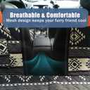 Cshionary100% Waterproof Dog Car Seat Cover - 600D Heavy Durable Dog Seat Cover for Back Seat-Slip Backing, Fits Cars/Trucks/SUVs, Stops Mud/Scratches/Shedding (BoheBlack with Orange)