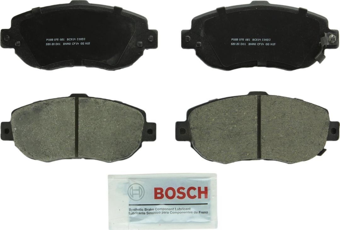 BOSCH BC619 QuietCast Premium Ceramic Disc Brake Pad Set - Compatible with Select Lexus GS300, GS400, GS430, IS300, SC430; Toyota Supra; FRONT