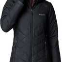 Columbia Women's Heavenly Long Hooded Puffer Jacket, Black, X-Small