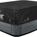 1000N Tearing Strength Hot Tub Cover Protector 85 x 67 inch fits 84 x (60-66) or 83 x 63 or 82 x 64 inch Rectangle SPA, Hot Tub Covers Replacement-Black