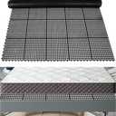 Plastic Ventilated Mattress Underlay Pad for RV Boat Camper - 83" L x 59" W Interlocking Modular Design, Breathable Mesh RV Under Mattress Ventilation Air-Flow (Black)