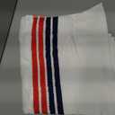 Golf Guys The Tour Towel | Large 19" x 44" Golf Caddy Towel, Terry Cloth, Absorbent, White W/Red Stripes & Navy Stripes