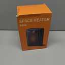 Lerat Electric Space Heater, Small Heater for Indoor Use, 1200W PTC Fast Heating Portable Heater, Overheat & Tip-Over Protection, Heating & Fan Modes for Bedroom, Office, Camping, Black