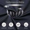 Mens Golf Shirts Long Sleeve Moisture Wicking Collared Work Business Casual Tennis Polo Shirts for Men (Black, M)