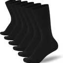 Men's Cotton Crew Socks, Super Soft and Breathable Dress Crew Thin Socks Lightweight Socks for Men 3-6 Pairs Pack Size 8-14