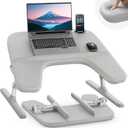 SAIJI Laptop Lap Desk for Bed & Couch with Soft Armrest, Bed Desk Table