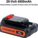 Biswaye LBXR20 20V Lithium Battery Compatible with Black & Decker 20V MAX Lithium Battery LBXR2520 LBXR2020 LBX20 LB2X4020 LB2X3020 and LCC221 LST522 LST201 LST220 LST300 20-Volt Max Tools