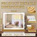 ROLOVE Gold Vanity Mirror with Lights 23x18 Inch, 3-Color Dimmable LED & Touch Control - Large Makeup Mirror for Dressing Room (Wall/Tabletop Mount)