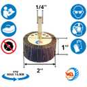 WA 10PACK - 2"1"1/4" inch Industrial Grade Durable Mounted Flap Wheel Sander, Grit 120, Aluminum Oxide Sanding Flap Wheels with 1/4" Shank for Drill/Die Grinder, Remove Rust and Polish