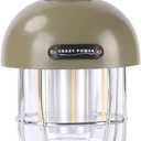 Crazy Power Camping Lantern Rechargeable LED Camping Light Premium Vintage Light 4500 mAh High Capacity Dimmable 3 Light Modes Waterproof for Camping Hiking Fishing Power Outages (CPG100 Green)