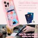 ZIYE Designed for iPhone 14 Pro Max Wallet Case with Card Holder, Pink