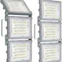 STASUN 2 Pack 300W LED Flood Lights, Mini Series Outdoor Floodlight, 30000LM 6000K Daylight White, IP66 Waterproof, 3 Adjustable Heads, LED Exterior Flood Lights for Yard, Driveway, Garage, Patio,Barn