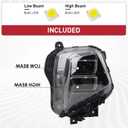 Four-LED Projector Headlight Assembly Compatible with 2022-2026 Hyundai Tucson Limited Models Right Passenger Side 92102-CW100 HY2503255