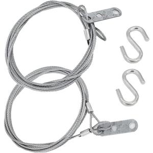 Garage Door Safety Cable for Extension Springs Galvanized Carbon Steel 8-1/2 ft x 1/8" 7x7 Strands - 1Pair
